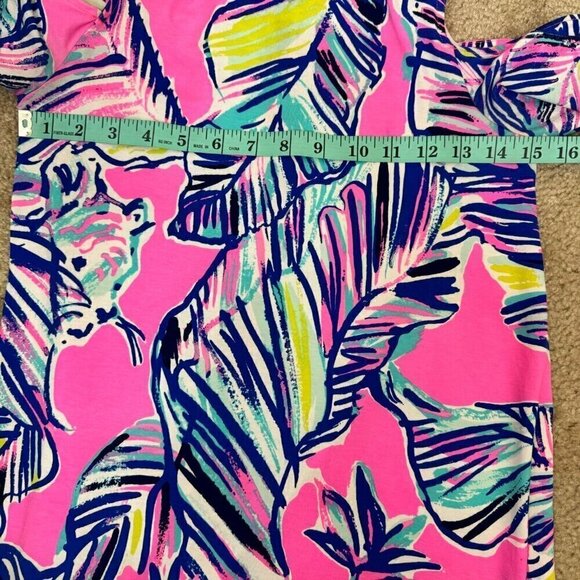Lilly Pulitzer Cabana Crazed Floral Somerset Cold Shoulder Mini Dress Size XS - Picture 10 of 11